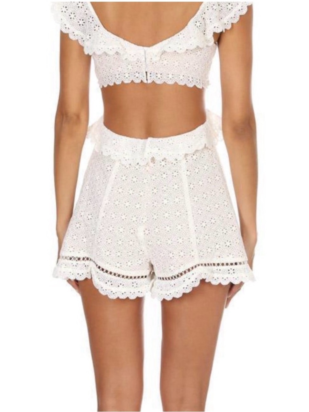 JASPER HONEYCOMB ROMPER Zimmermann White Eyelet Romper - Picture 5 of 8